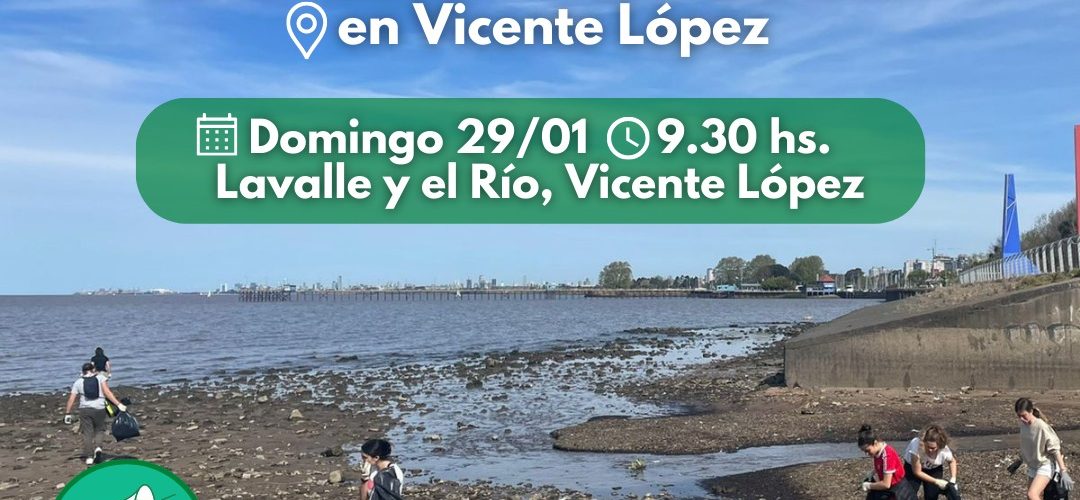 29/1 – Acción de limpieza, costa de Vicente López